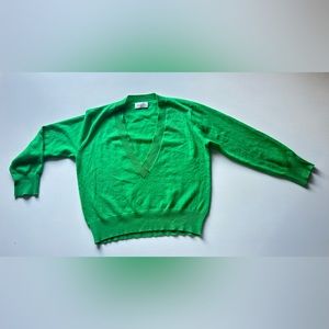 Berenice Paris Green V neck sweater Cashmere Wool blend